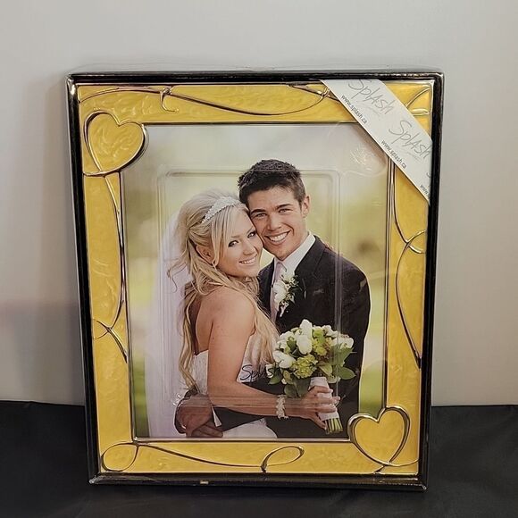 Splash True Love photo frame 5" x 7" Silver and Yellow plated - Picture 4 of 12